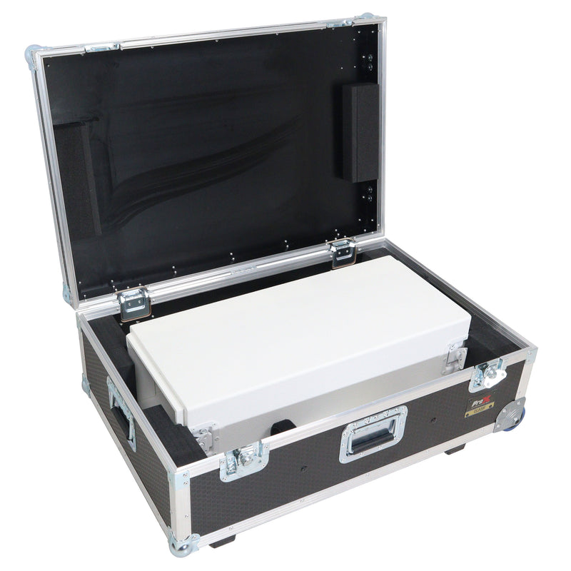 ProX XZF-DJCTWCASE Control Tower DJ Podium Stand Travel Case for Pioneer XDJ-XZ, DDJ-1000 SRT, DDJ-SZ2, and DDJ SX-3 - White