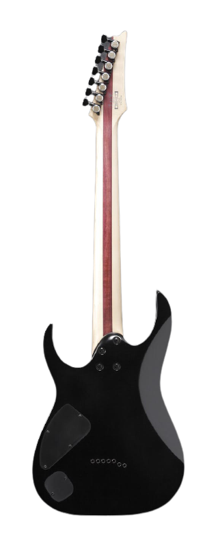 Ibanez RGIXL7-BKF Iron Label - Guitare électrique 7 cordes avec micros DiMarzio - Noir plat 