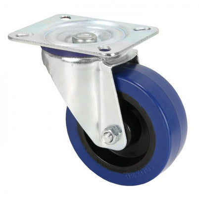 Adam Hall AH-372151 Roulette pivotante 100 mm avec roue bleue (simple)