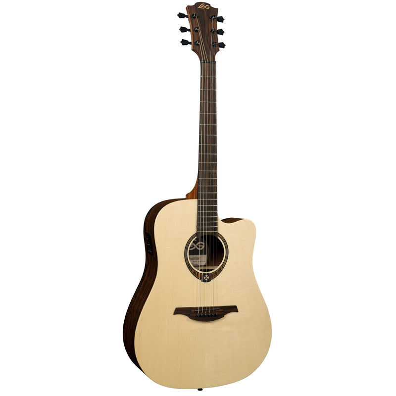 Lag Guitars T270DCE Tramontane 270 Dreadnought Guitare électrique acoustique à pan coupé - Satin naturel