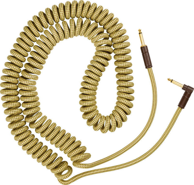 Câble d'instrument enroulé Fender série DELUXE (Tweed) - 30'