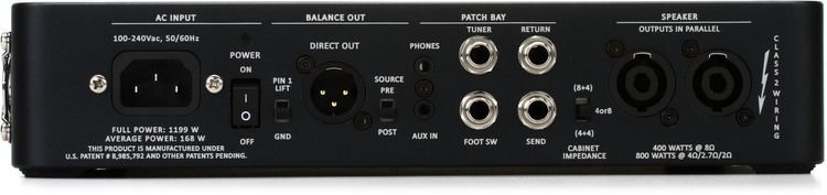 Gallien-Krueger FUSION-S-800 Bass Head w/ Tube Pre - 800W