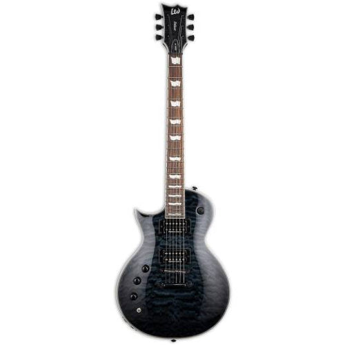 ESP LTD EC-1000 PIEZO Guitare électrique pour gaucher avec Fishman Powerbridge et cordier - See-Thru Black