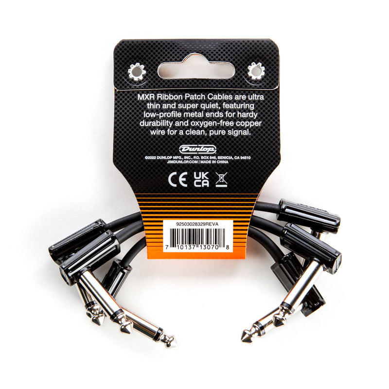MXR 3PDCPR03 3 Inch Ribbon Patch Cable - 3 Pack