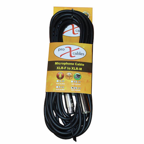 ProX-XCP-XLR25 25 Ft. Balanced XLR-F to XLR-M Premium Audio Microphone Cable - Red One Music