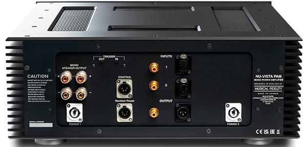Musical Fidelity MUFTUBNUPAMBK Discrete Mono Power Amplifier w/Separate Power Supply (Black)