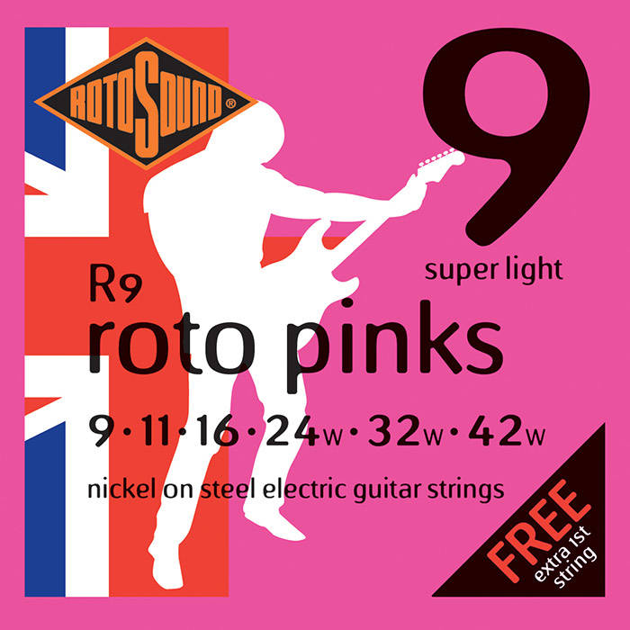 Cordes électriques Rotosound R9 Nickel 9-42 lumières