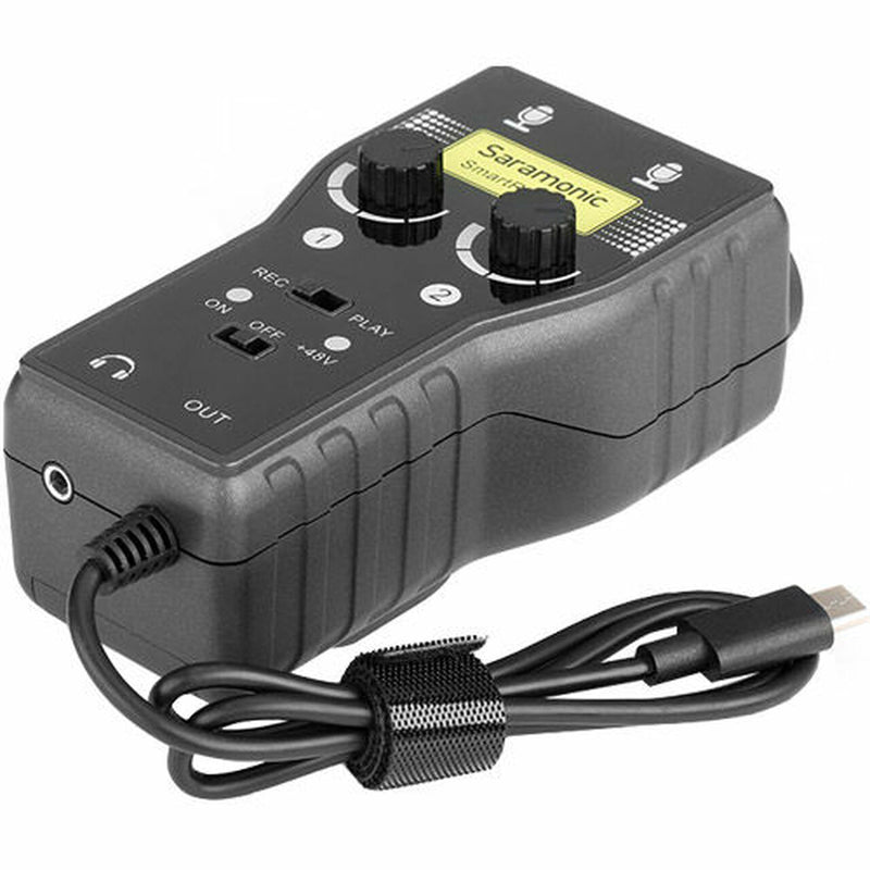Saramonic SMARTRIG+UC Adaptateur audio pour micro et instrument à 2 canaux pour appareils USB Type-C