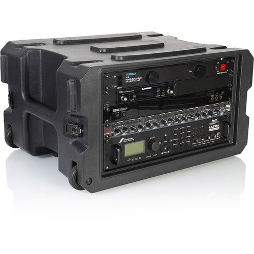 Gator G-PROR-6U-19 Boîtier de rack moulé par rotation avec roues et poignée - 6U, 19" de profondeur 