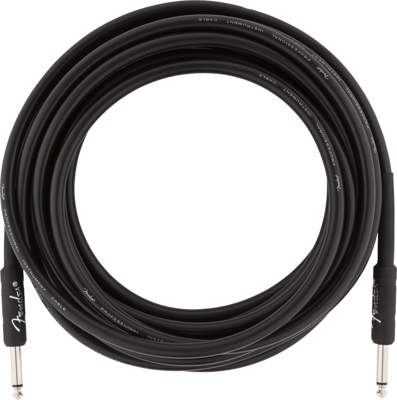 Câble d'instruments professionnels Fender (noir) - 18,6 '