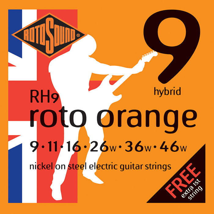 Cordes électriques hybrides légères Rotosound RH9 Nickel 9-46