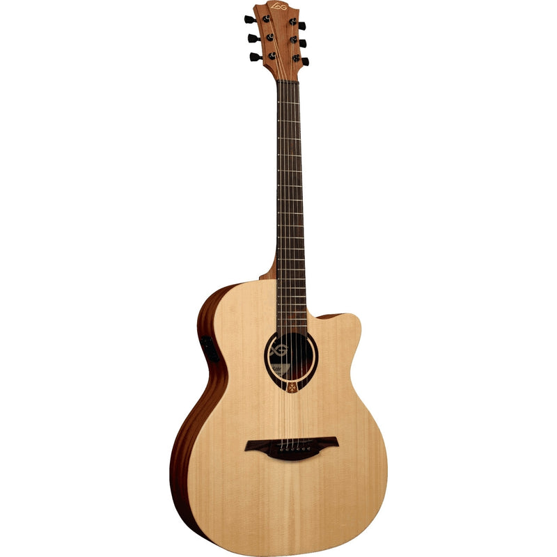 Lag Guitars T70ACE Tramontane 70 Audiotorium Guitare électrique acoustique pan coupé - Satin naturel
