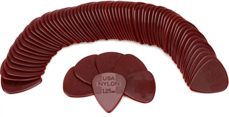 Dunlop 44R125 Médiators standard en nylon – 1,25 mm extra lourd – 72 sacs de recharge