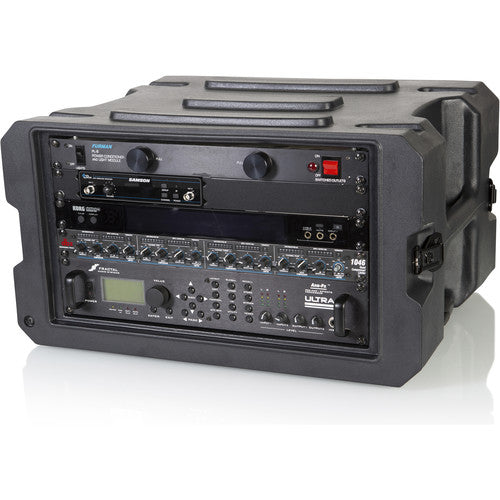 Gator G-PROR-6U-19 Boîtier de rack moulé par rotation avec roues et poignée - 6U, 19" de profondeur 