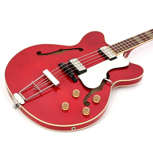 Hofner CONTEMPORARY Verythin Bass - Transparent Red