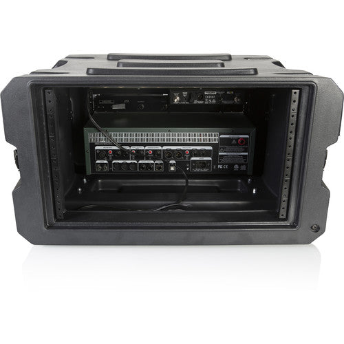 Gator G-PROR-6U-19 Boîtier de rack moulé par rotation avec roues et poignée - 6U, 19" de profondeur 