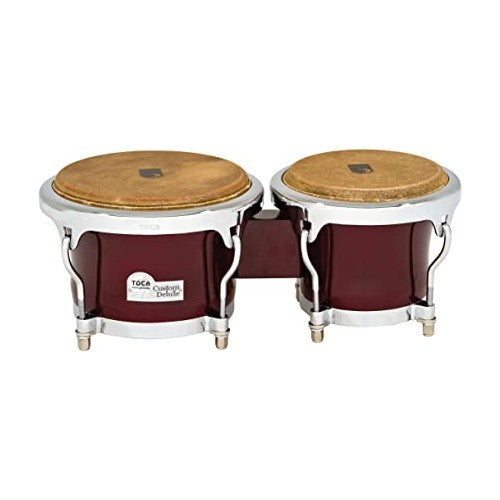 Toca 4600-DW Custom Deluxe Bongos en Bois - Finition Bois Foncé