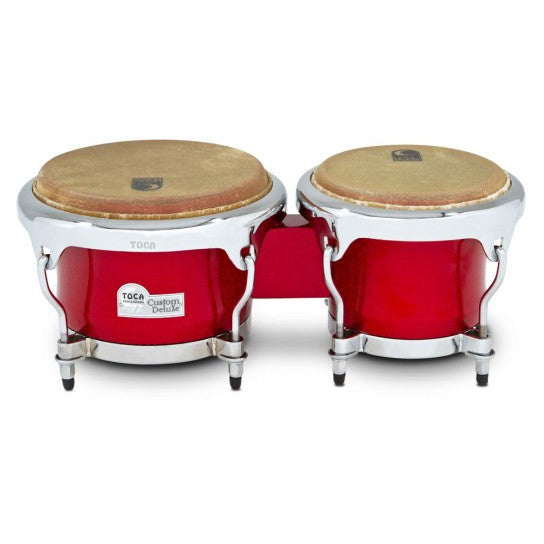 Bongos Toca Custom Deluxe en fibre de verre - Rouge Sparkle
