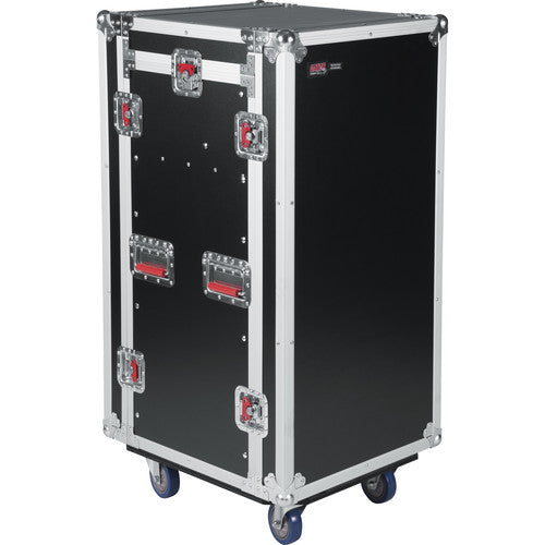 Gator G-TOUR 10X16 PU Pop-Up Console Rack Case - 10 Space Top &amp; 16 Space Front &amp; Rear Rackable Audio Equipment 