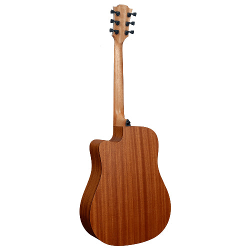 Lag Guitars T70DC Tramontane 70 Guitare acoustique pan coupé Dreadnought - Satin naturel à pores ouverts