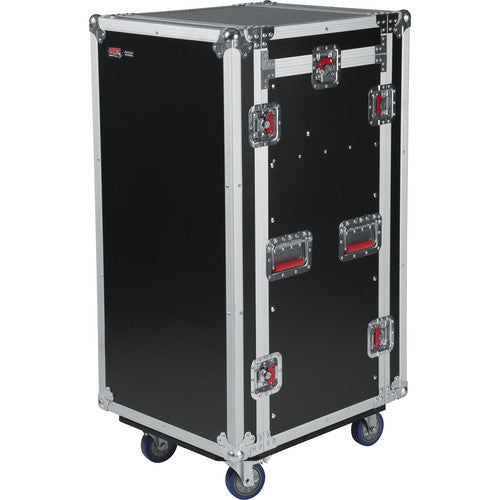 Gator G-TOUR 10X16 PU Pop-Up Console Rack Case - 10 Space Top &amp; 16 Space Front &amp; Rear Rackable Audio Equipment 