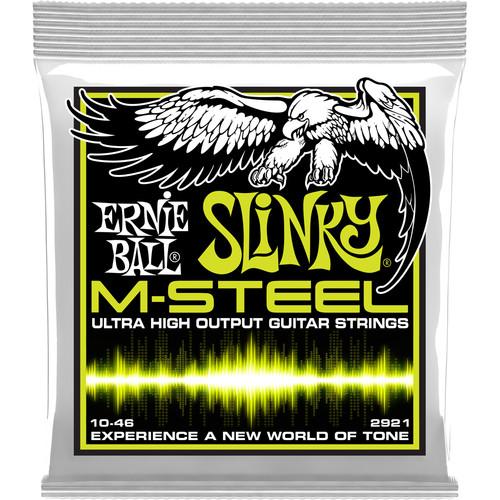 Ernie Ball 2921Eb M-Steel Regular Slinky Electric Guitar Strings 6-String Set 010 - 046 - Red One Music