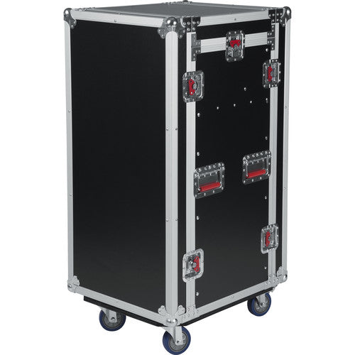Gator G-TOUR 10X16 PU Pop-Up Console Rack Case - 10 Space Top &amp; 16 Space Front &amp; Rear Rackable Audio Equipment 
