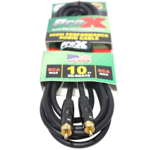 ProX-XC-RCA10 10 Ft. High Performance Audio Cable RCA to RCA - Red One Music