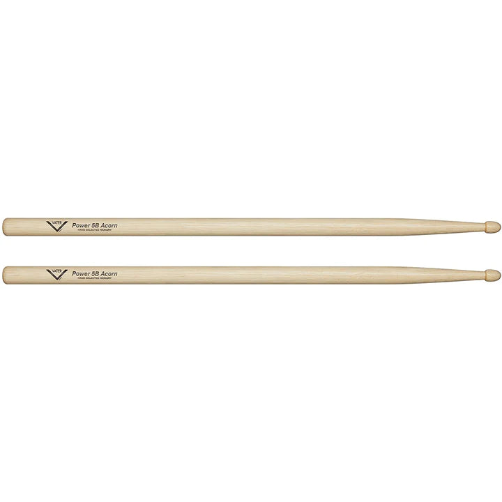 Vater VHP5BAW Baguettes à pointe de gland American Hickory Power 5B