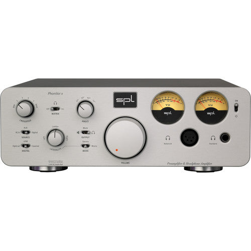 Amplificateur et préamplificateur pour casque SPL PHONITOR X avec convertisseur DA et technologie VOLTAiR - Argent 
