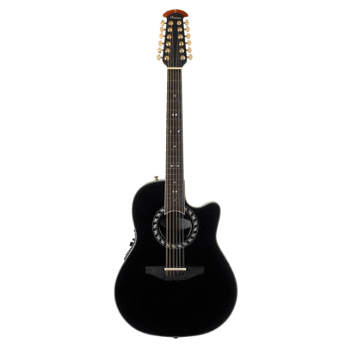 Ovation 2751AX-5 Timeless™ Elite® - 12-String Deep Contour Cutaway Acoustic-Electric Guitar - Black