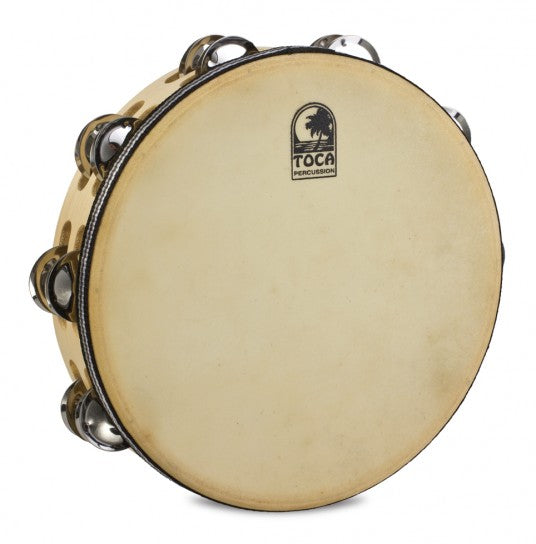 Toca T1010H Player's Series Wood 10" Tambourine - Double Row with Head