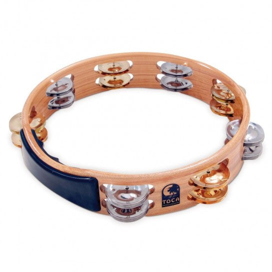 Toca T1010 Acacia Wood 10" Tambourine - Double Row