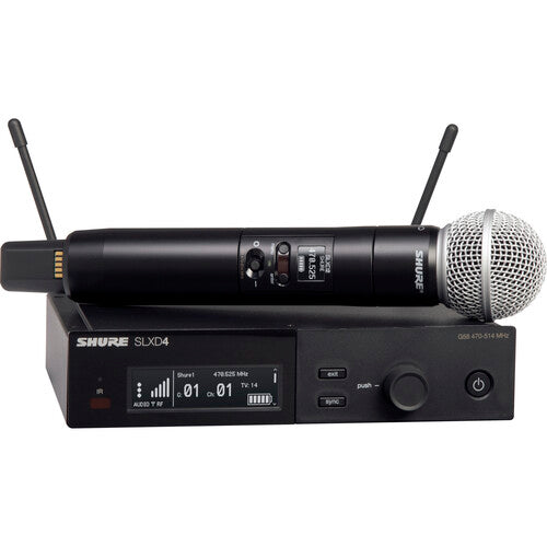 Shure SLXD24/SM58 Système de microphone portable numérique sans fil avec capsule SM58 (J52 : 558 à 602 + 614 à 616 MHz)