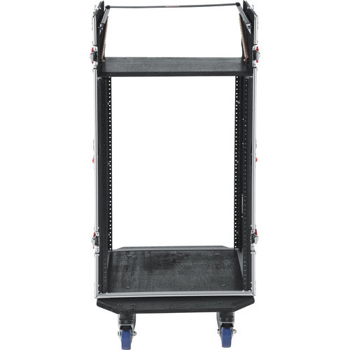 Gator G-TOUR 10X16 PU Pop-Up Console Rack Case - 10 Space Top &amp; 16 Space Front &amp; Rear Rackable Audio Equipment 