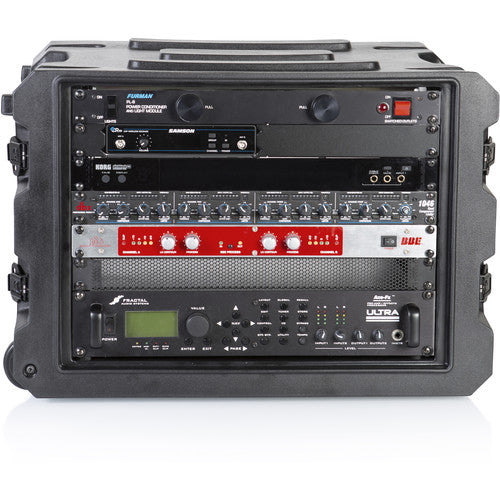 Gator G-PROR-8U-19 Rotationally Molded Rack Case w/ Wheels & Handle - 8U, 19" Deep