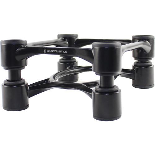 IsoAcoustics Aperta 200 Aluminum Acoustic Isolation Speaker Stand (Pair, Black) - Red One Music