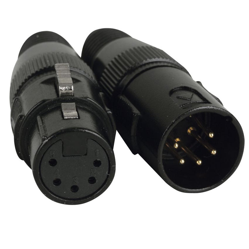 American DJ ACXLR5PSET 5-Pin XLR Male and 5-Pin XLR Female Connectors Set