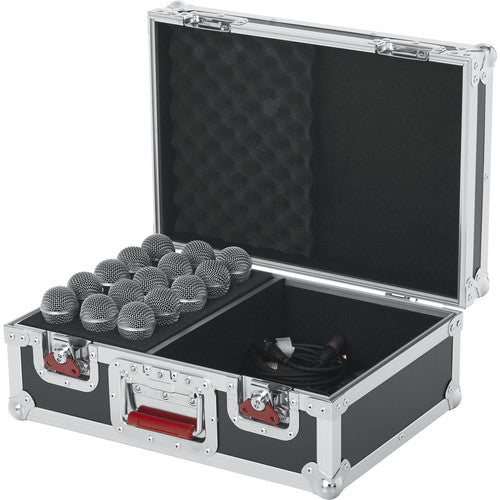 Gator G-TOUR M15 Tour Style Mic Flight Case pour 15 microphones et accessoires 
