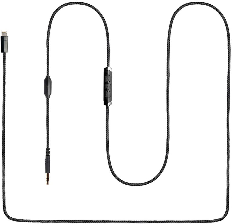 V-Moda C-3SLDA-BLACK Speakeasy DAC/Amp 3-Button Lightning Cable (Black)