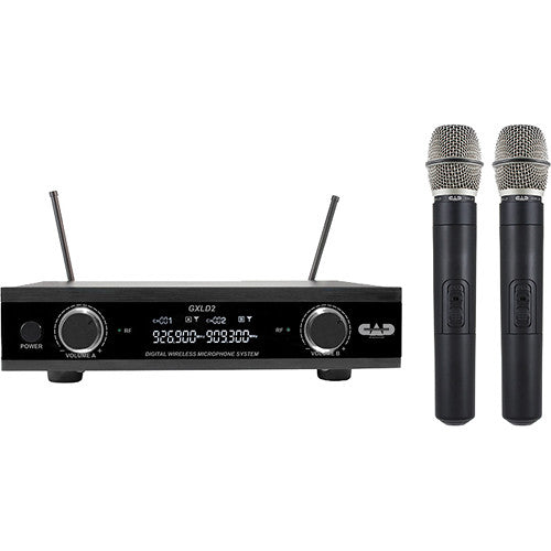 CAD GXLD2HHAI Système de microphone portable numérique sans fil double canal (AI : 909 à 927 MHz)