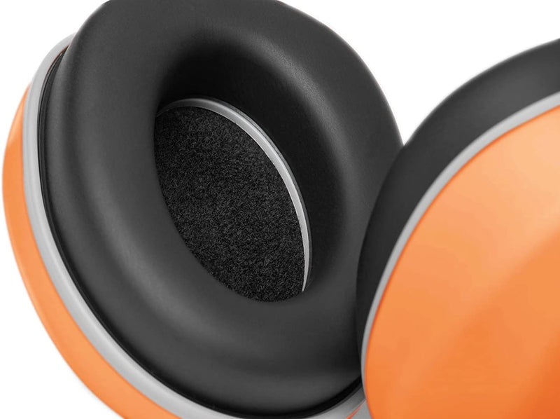 Lucid Audio LA-KIDS-PM-OR HearMuffs Kids Hearing Protection (Orange/White)