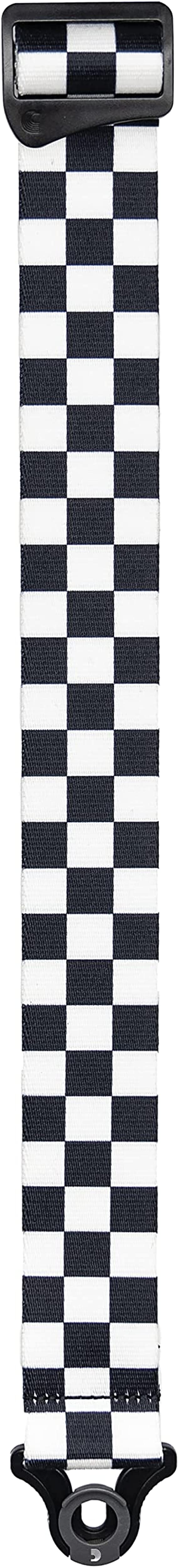Planet Waves 50BAL13 50mm Auto Lock Guitar Strap (Black & White Checkerboard)