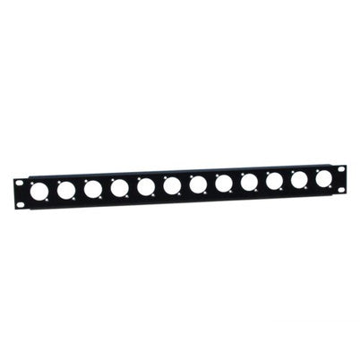Adam Hall AH-872215 19" U-Shaped Rack Panel 12 Sockets 1U w/ Tie Bar