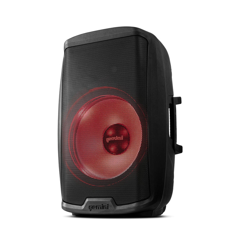Gemini AS-2115BT-LT 2000 Watt Active Multi-LED Bluetooth Loudspeaker - 15"