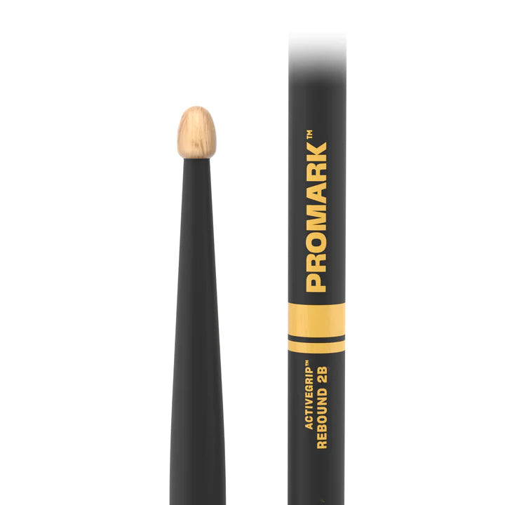 Pro-Mark R2BAG Rebound 2B ActiveGrip Hickory Drumsticks - Acorn Wood Tip