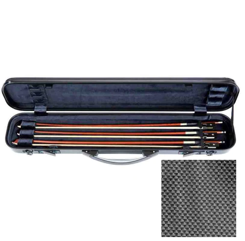 Bam 7003XLSC Hightech 2 German Bows Case For Double Bass (Silver Carbon)