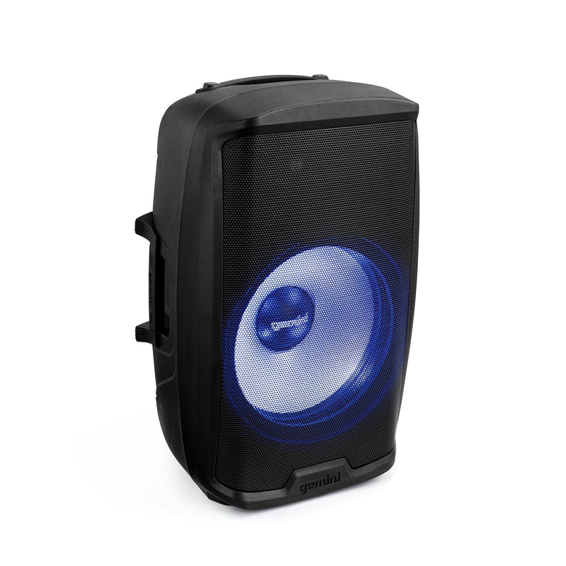 Gemini AS-2115BT-LT 2000 Watt Active Multi-LED Bluetooth Loudspeaker - 15"