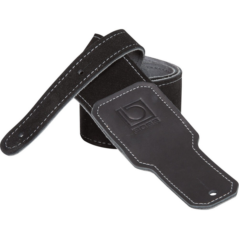 BOSS BSS-25 Premium Suede Guitar Strap - 2.5", Black - Red One Music