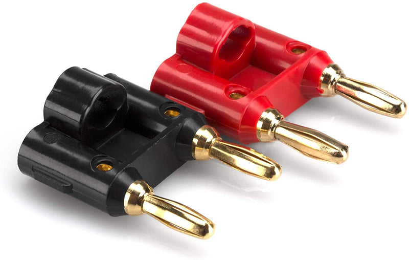 Link Audio AA62 Fiches bananes doubles - 2 Pièces - Rouge et Noir